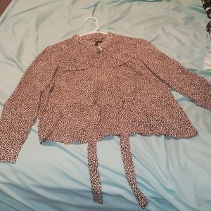 Cheetah Print Blouse
